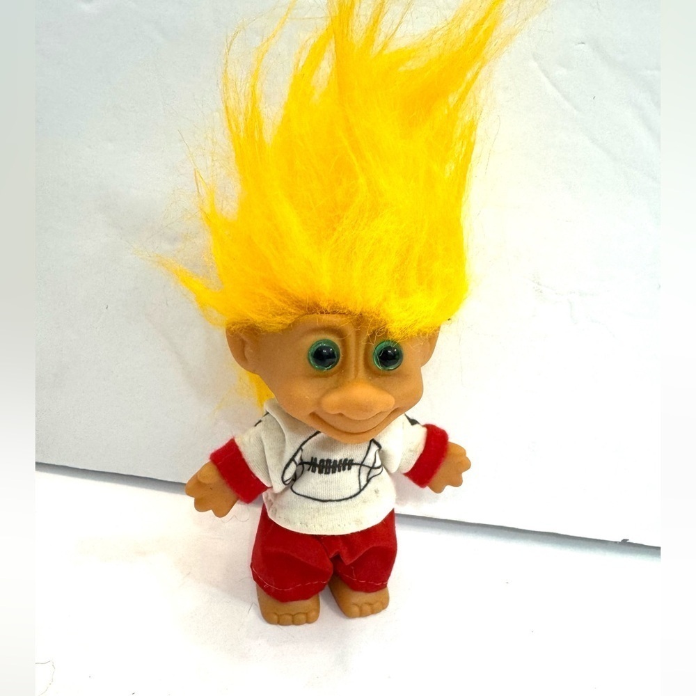 Vintage Troll Doll Yellow Hair Football Shirt